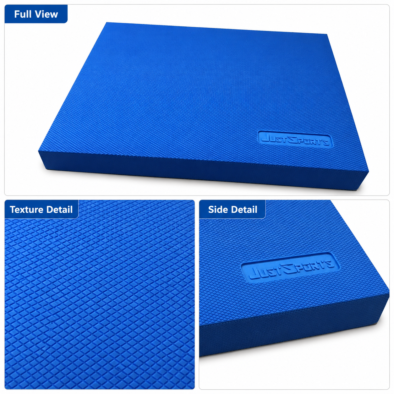 Justsports TPE Balance Pad – Core Stability, Rehab, Physio & Balance Training – Blue