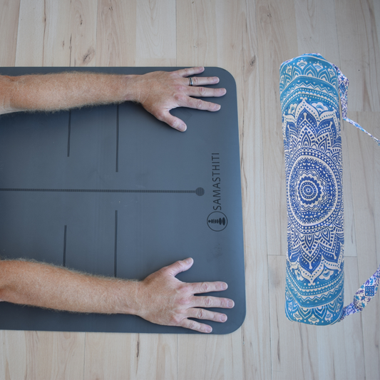 Samasthiti Premium Rubber yoga mat and Mandala bag bundle