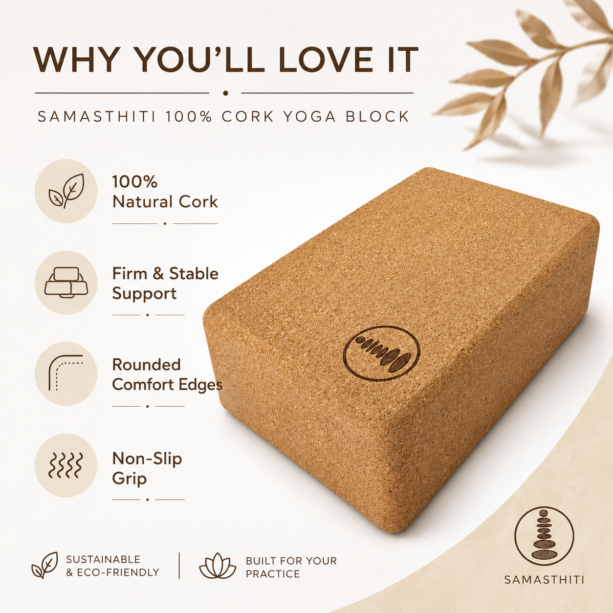 Cork Yoga block individuals